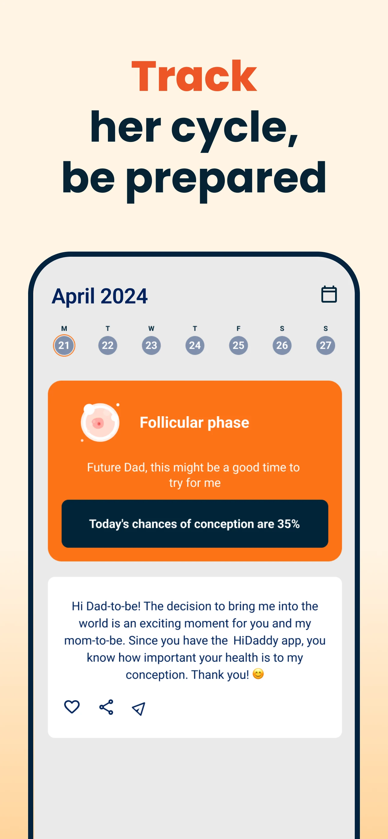 Daddy-to-be app: HiDaddy screenshot